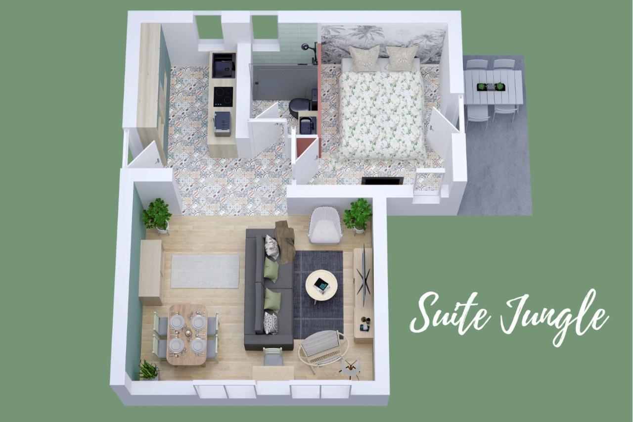 Suite Jungle - Jardin, Netflix Et Parking - Le Manoir Aux Pommes Orbec ภายนอก รูปภาพ
