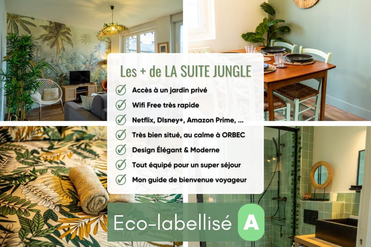 Suite Jungle - Jardin, Netflix Et Parking - Le Manoir Aux Pommes Orbec ภายนอก รูปภาพ